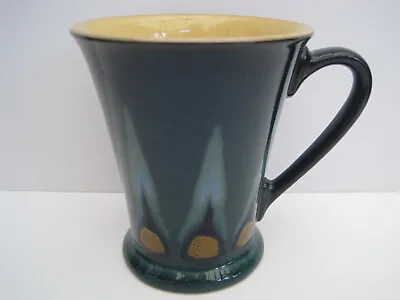 Buy Denby Pottery Stoneware Gatsby Flame Green & Yellow Tapered Flared Mugs • 14£