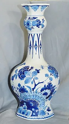 Buy Large Vase Delfts Blue, Flowers, Hand Painted, De Porceleyne Fles, Delft, 33 Cm • 102.63£