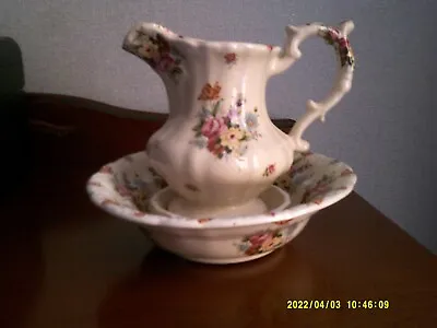 Buy Victorian/Vintage Style Wash Bowl, Soap Dish/Jug Set Used, Lovely Detail To Jug • 40£