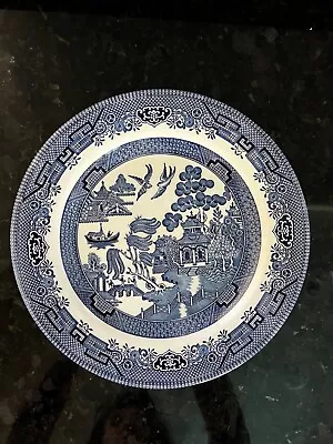 Buy 6 Vintage 10  Churchill China Blue Willow Plates Made In Staffordshire England • 123.14£