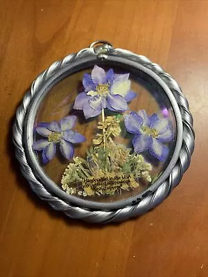 Buy Lasting Impressions Pressed Flowers Lead Glass Suncatcher Ornament Round Shape • 16.40£