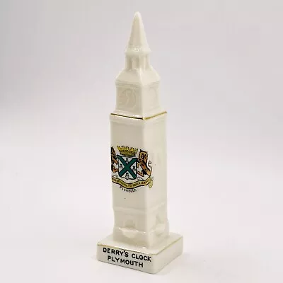 Buy Vintage Devonia Art China Crested China Model Of Derry’s Clock Tower Plymouth • 19.80£