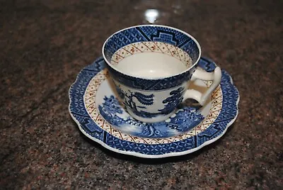 Buy Antique Booths Real Old Willow China Coffee Cup And Saucer - A8025 • 18.99£