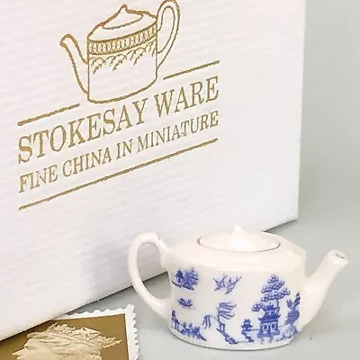 Buy NEW Doll's House Bone China Tea Pot 'Blue Willow'  By STOKESAY WARE (679) • 100£