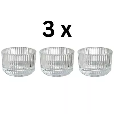 Buy IKEA Glass Tea Light Candle Holders 3 Or 6 FINSMAK New • 5.99£