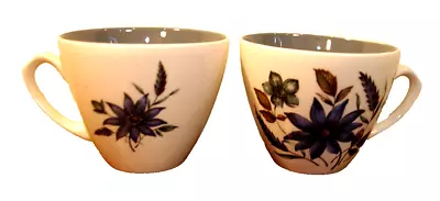 Buy 2x Alfred Meakin Glo-White Tea Cups In Blue Country Design • 1.50£