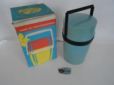 Buy VINTAGE KRASNO VACUUM JAR FLASK CZECHOSLOVAKIA 1950s 1960s BOHEMIAN GLASS RETRO • 18.99£
