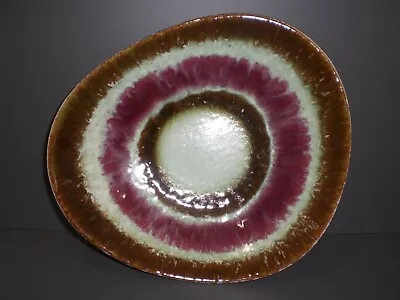 Buy West Germany Mid-Century Pottery Decorative Plate / Dish 3316/26 Fat Lava • 18£