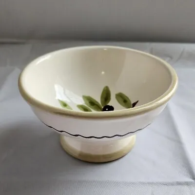 Buy Williams-Sonoma Made In Italy Footed Condiment Dipping Bowl Olive Branches • 7.70£