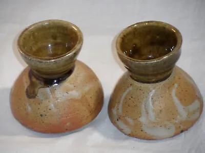 Buy Pair Svend Bayer? Studio Pottery Stunning Wood? Fired? Stoneware Egg Cups 7.5cm • 14.99£