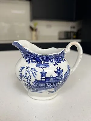 Buy Burleigh Ware Willow Pattern Consume Blue And White Jug  • 18£