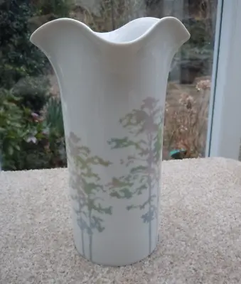 Buy Scherzer Bavaria Porcelain Vase Trees Lovely 20cm Tall • 8.50£