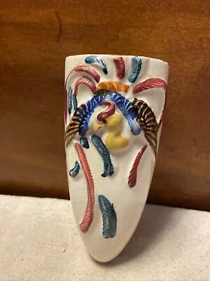 Buy Vintage 6” Bird Of Paradise Ceramic Wall Pocket Vase • 15.92£