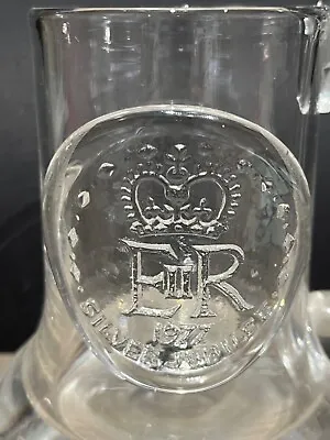Buy Vintage Dartington Queen Elizabeth Silver Jubilee Glass Tankard 1977 • 12.99£