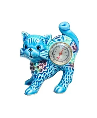 Buy Vintage Retro Kitsch Thermometer Cat Italian Bitossi Style Pottery Enesco Japan • 20£