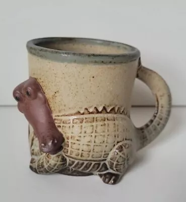 Buy Studio Pottery Crocodile Mug 3D Animal Jungle Earthy Rustic • 14.95£