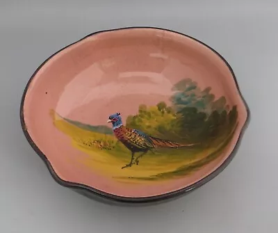 Buy Vintage Daison Art Pottery Torquay Devon Ware Fruit Bowl - Pheasant 9  Diameter • 24.99£