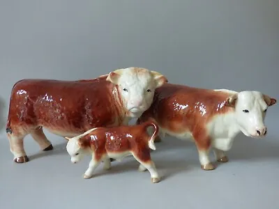 Buy Countryside Melba Ware Wain Farm Cattle Hereford Butchers Shop Bull Cow Calf #s3 • 138.73£