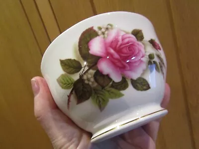 Buy A Gorgeous Duchess Bone China Sugar Bowl - Pink Rose Design Gilded Rim - Good • 6£
