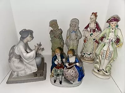 Buy Vintage LLADRO Matte Japanese Lady Figurine With Flowers Lot Of 6 Made In Japan • 80.32£