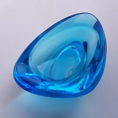 Buy 1960s Czech Bohemian Art Glass Design Dish Vaclav Hanus Gablonz Glassworks Blue • 40£