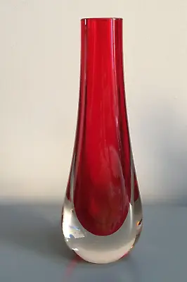 Buy Vintage Whitefriars Glass Red Teardrop Vase 9571  By Geoffrey Baxter 20.5 Cm (h) • 19.99£