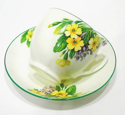 Buy 1940's Duchess TEA CUP & SAUCER SET Yellow Purple Flowers Bone China Teacup • 27.49£