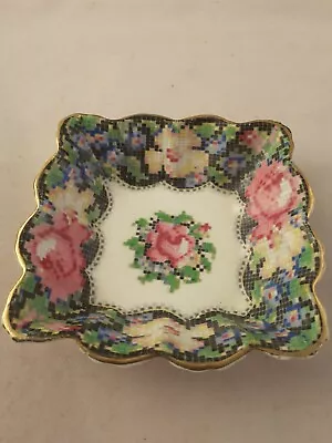 Buy Paragon Gingham Rose Trinket Dish Square 1st Quality Bone China Vintage British  • 15.99£