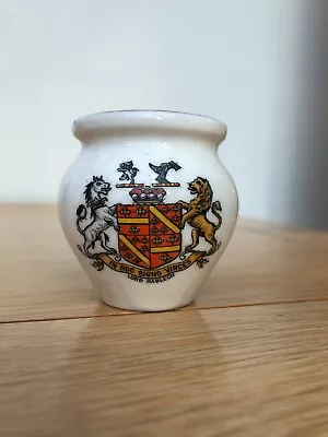 Buy W H Goss Crested China Painswick Pot - Lord Harlech Coat Of Arms • 3.99£