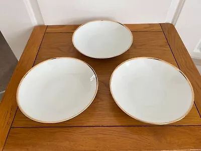 Buy A Trio Of Thomas Germany Medaillon Thick Gold Band 19.1cm Soup/Cereal Bowls • 7.75£