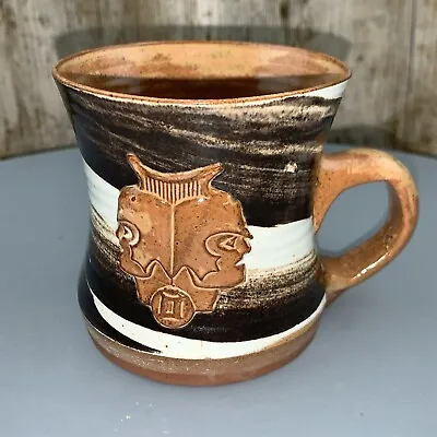 Buy York Rose Studio Pottery Stoneware Mug Handmade Embossed And Ribbed • 10£