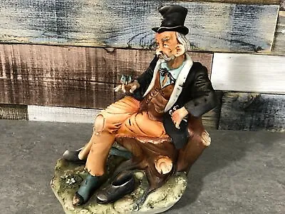 Buy Capodimonte Figurine Of Tramp With Butterfly On Finger Signed Limited Edition • 78.99£