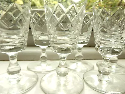 Buy 6 Edinburgh Port Glasses Cut Crystal 8cm SIGNED 1st's Perfect For Cheese Board • 19.10£