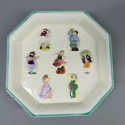 Buy Keramos Vienna Octagonal Bowl With Genre Figures Art Deco • 112.27£