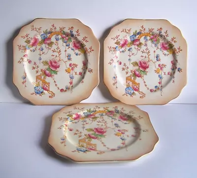 Buy 3 Vintage Ceramic 'Crown Devon / Fieldings  Plates. 'May' Pattern. • 7.50£