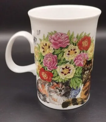 Buy Fine Bone China Dunoon Mug England 'Sophisticats' By Sue Scullard Cats Flowers  • 10£