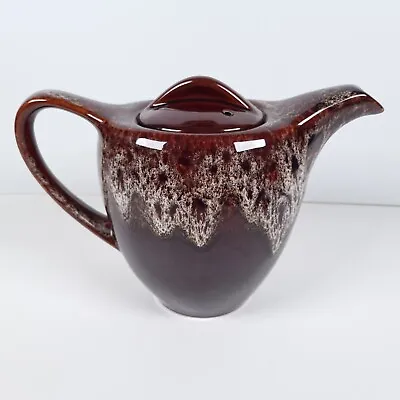 Buy Kernewek Pottery Teapot Coffee Pot Brown Honeycomb Glaze Cornwall Vintage • 24£
