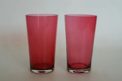 Buy Pair Of Antique ? Cranberry Tumblers - Both Minor A/f • 11.95£
