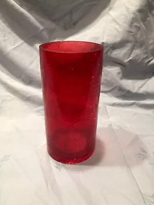 Buy Red Vase: Cracked Glass - 8 Inch • 9.45£