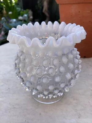 Buy Hobnail Vaseline Glass Vase • 15£