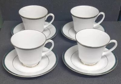 Buy Vintage Boots Hanover Green 4 X Cups And Saucers New Unused • 9.40£