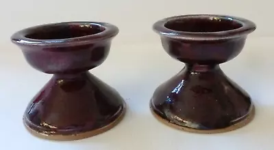 Buy BORGH POTTERY Studio Pottery CANDLESTICKS X 2 Sue Blair ISLE OF LEWIS • 26.99£