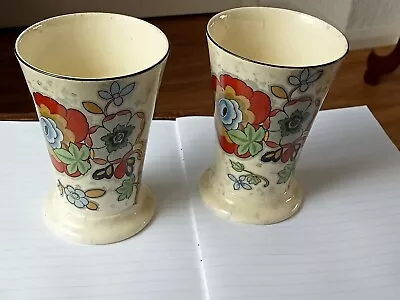 Buy A Very Nice Pair Of Crown Ducal Vases With A Design Possibly By Charlotte Reid • 12£