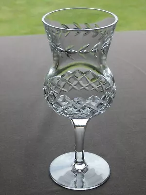 Buy Edinburgh Crystal Thistle Shape Laurel Cut Wine Glass - Ex Cond • 10.99£