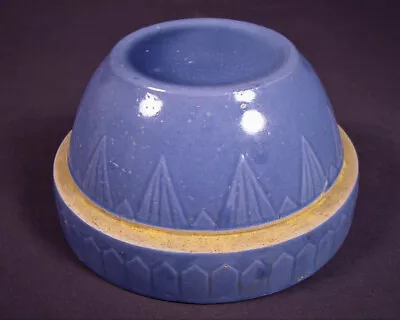 Buy Rare Antique American 6 Inch Blue Glaze Picket Molded Band Bowl Yellow Ware Mint • 110.88£