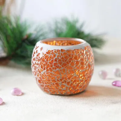 Buy Vinatge Mosaic Glass Votive Candles Tea Lights Holder Candlestick Bowl 19 Colors • 12.90£