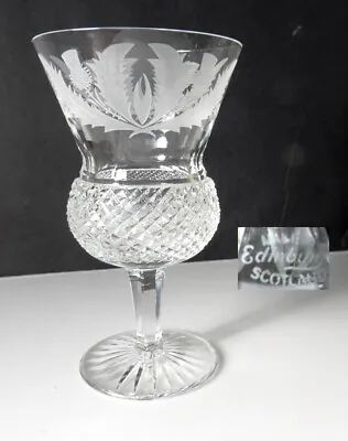 Buy Edinburgh Crystal THISTLE 5 1/8  White Wine Glass(s), Mint! • 75.65£