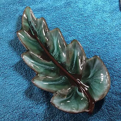 Buy Vintage Blue Mountain Pottery Lovely Large Leaf Shaped Dish( 14”/36cm) • 18£