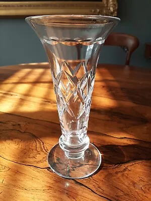 Buy Vintage Stuart Crystal Signed Small Trumpet Vase 19cm Tall • 5£