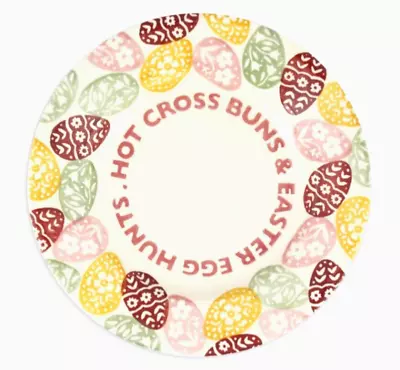 Buy Emma Bridgewater - 22cm Side Plate - Hot Cross Buns & Easter Egg Hunts  - New • 25£